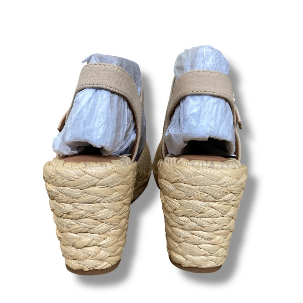 New Gentle Souls by Kenneth Cole Nomi Raffia Wedge Sandals Sz 6M Espidrille - Picture 12 of 16